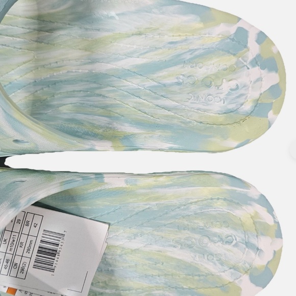 Crocs Classic Two‎ Strap Slide Shoes Mens Size 11 Green Tie Dye Comfort Sandals main image 6